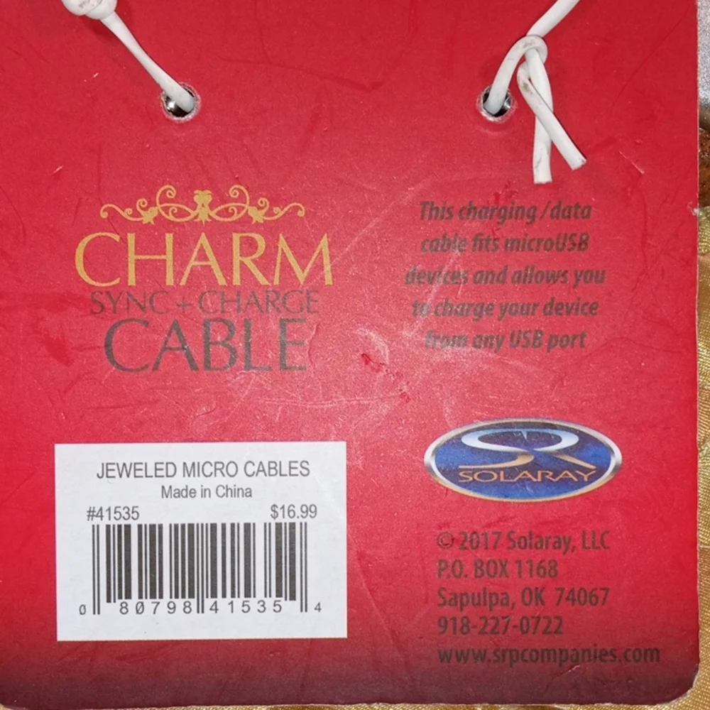 📶 Charm Sync + Charge Cable Micro USB